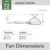 image:imageHunter Fan 72 inch Ceiling Fan with No Light Outdoor or Indoor Matte Bronze Ceiling Fan for Porch Living Room Office Kitchen Garage 7 Blades Renewed