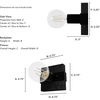 image:imageHunter Fan Company 13050 Donelson Wall Sconce Small Brushed IronNatural Black Iron