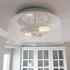image:imageHunter Fan Company 19163 Hartland Flush Mount Light Indigo BlueBrushed Nickel