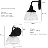image:imageHunter Fan Company 19254 Cypress Grove Wall Sconce Onyx BengalNatural Iron