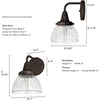 image:imageHunter Fan Company 19254 Cypress Grove Wall Sconce Onyx BengalOnyx Bengal