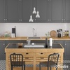 image:imageHunter Fan Company 19310 Van Nuys Cluster Pendant Light Brushed Nickel