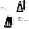 image:imageHunter Fan Company 19457 Rafner Wall Sconce Medium Natural Black Iron