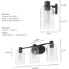 image:imageHunter Fan Company 19712 Lochemeade Vanity Light Noble Bronze