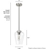 image:imageHunter Fan Company 19723 Vidria Pendant Light Brushed Nickel