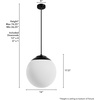 image:imageHunter Fan Company 19852 Hepburn Pendant Light 16 inches Matte BlackMatte Black