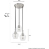 image:imageHunter Fan Company 19992 Maple Park Cluster Pendant Light Brushed Nickel