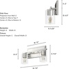 image:imageHunter Fan Company 48027 Kerrison Vanity Lighting Brushed Nickel