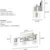 image:imageHunter Fan Company 48029 Kerrison Vanity Lighting Brushed Nickel