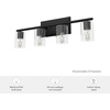 image:imageHunter Fan Company 48031 Kerrison Vanity Lighting Natural Black Iron