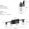 image:imageHunter Fan Company 48031 Kerrison Vanity Lighting Natural Black Iron