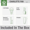 image:imageHunter Fan Company 50402 Charlotte Ceiling Fan 52 Matte Silver Finish