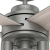 image:imageHunter Fan Company 51842 52 inch Hardwick Matte Silver Ceiling Fan with LED Light Kit and Handheld RemoteMatte Silver finish