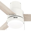 image:imageHunter Fan Company 51972 52 inch Brunner Matte White Low Profile Ceiling Fan with LED Light Kit and Pull Chain  Modern Low Profile Mount Pull Chain 3 Blades For Bedroom Living Room 51972Matte White