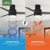 image:imageHunter Fan Company 51972 52 inch Brunner Matte White Low Profile Ceiling Fan with LED Light Kit and Pull Chain  Modern Low Profile Mount Pull Chain 3 Blades For Bedroom Living Room 51972Matte Black