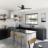 image:imageHunter Fan Company 51972 52 inch Brunner Matte White Low Profile Ceiling Fan with LED Light Kit and Pull Chain  Modern Low Profile Mount Pull Chain 3 Blades For Bedroom Living Room 51972Matte Black