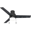 image:imageHunter Fan Company 51972 52 inch Brunner Matte White Low Profile Ceiling Fan with LED Light Kit and Pull Chain  Modern Low Profile Mount Pull Chain 3 Blades For Bedroom Living Room 51972Matte Black