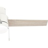 image:imageHunter Fan Company 51972 52 inch Brunner Matte White Low Profile Ceiling Fan with LED Light Kit and Pull Chain  Modern Low Profile Mount Pull Chain 3 Blades For Bedroom Living Room 51972Matte White