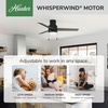 image:imageHunter Fan Company 51972 52 inch Brunner Matte White Low Profile Ceiling Fan with LED Light Kit and Pull Chain  Modern Low Profile Mount Pull Chain 3 Blades For Bedroom Living Room 51972Matte Black