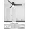 image:imageHunter Fan Company 51972 52 inch Brunner Matte White Low Profile Ceiling Fan with LED Light Kit and Pull Chain  Modern Low Profile Mount Pull Chain 3 Blades For Bedroom Living Room 51972Matte White