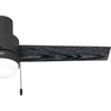image:imageHunter Fan Company 51972 52 inch Brunner Matte White Low Profile Ceiling Fan with LED Light Kit and Pull Chain  Modern Low Profile Mount Pull Chain 3 Blades For Bedroom Living Room 51972Matte Black
