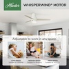 image:imageHunter Fan Company 51972 52 inch Brunner Matte White Low Profile Ceiling Fan with LED Light Kit and Pull Chain  Modern Low Profile Mount Pull Chain 3 Blades For Bedroom Living Room 51972Matte White
