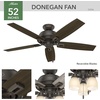 image:imageHunter Fan Company 53336 52 inch Donegan Onyx Bengal Ceiling Fan with LED Light Kit and Pull Chain