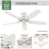 image:imageHunter Fan Company 53337 52 inch Donegan Fresh White Ceiling Fan with LED Light Kit and Pull Chain