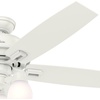 image:imageHunter Fan Company 53337 52 inch Donegan Fresh White Ceiling Fan with LED Light Kit and Pull Chain