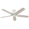 image:imageHunter Fan Company 53337 52 inch Donegan Fresh White Ceiling Fan with LED Light Kit and Pull Chain