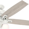 image:imageHunter Fan Company 53337 52 inch Donegan Fresh White Ceiling Fan with LED Light Kit and Pull Chain