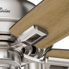 image:imageHunter Fan Company 53338 52 inch Donegan Brushed Nickel Ceiling Fan with LED Light Kit and Pull Chain