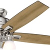 image:imageHunter Fan Company 53338 52 inch Donegan Brushed Nickel Ceiling Fan with LED Light Kit and Pull Chain