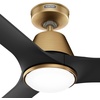 image:imageHunter Fan Outdoor or Indoor Ceiling Fan 52 in Gold Ceiling Fan with Light and Remote for Patios Living Room Bedroom Porch Garage 3 Blades Renewed