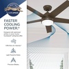 image:imageHunter Fan Outdoor or Indoor Ceiling Fan 52 in Matte Bronze Ceiling Fan with Light for Patios Living Room Bedroom Porch Garage 5 Blades Renewed