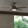 image:imageHunter Fan Outdoor or Indoor Ceiling Fan 52 in Matte Bronze Ceiling Fan with Light for Patios Living Room Bedroom Porch Garage 5 Blades Renewed