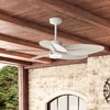 image:imageHunter Fan Outdoor or Indoor Ceiling Fan 52 in White Ceiling Fan with Light for Patios Living Room Bedroom Porch Garage 5 Blades Renewed