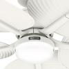 image:imageHunter Fan Outdoor or Indoor Ceiling Fan 52 in White Ceiling Fan with Light for Patios Living Room Bedroom Porch Garage 5 Blades Renewed