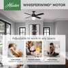 image:imageHunter Hepburn Indoor Ceiling Fan with LED Light 44 inch Modern Brass  Standard Mount Wall Control 4 Blades For Bedroom Living Room Kitchen Includes Bulbs 52313Matte Black