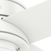 image:imageHunter Hepburn Indoor Ceiling Fan with LED Light 44 inch Modern Brass  Standard Mount Wall Control 4 Blades For Bedroom Living Room Kitchen Includes Bulbs 52313Matte White