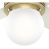 image:imageHunter Hepburn Indoor Ceiling Fan with LED Light 44 inch Modern Brass  Standard Mount Wall Control 4 Blades For Bedroom Living Room Kitchen Includes Bulbs 52313Modern Brass