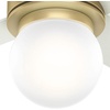 image:imageHunter Hepburn Indoor Ceiling Fan with LED Light 44 inch Modern Brass  Standard Mount Wall Control 4 Blades For Bedroom Living Room Kitchen Includes Bulbs 52313Modern Brass