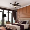 image:imageHunter Italian Countryside Indoor Ceiling Fan 52 inch PA Cocoa  with LED Light Standard Mount Pull Chain 5 Blades For Bedroom Living Room 53200