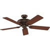 image:imageHunter Italian Countryside Indoor Ceiling Fan 52 inch PA Cocoa  with LED Light Standard Mount Pull Chain 5 Blades For Bedroom Living Room 53200