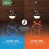 image:imageHunter Italian Countryside Indoor Ceiling Fan 52 inch PA Cocoa  with LED Light Standard Mount Pull Chain 5 Blades For Bedroom Living Room 53200