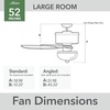 image:imageHunter Italian Countryside Indoor Ceiling Fan 52 inch PA Cocoa  with LED Light Standard Mount Pull Chain 5 Blades For Bedroom Living Room 53200