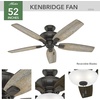 image:imageHunter Kenbridge Indoor Ceiling Fan Pull Chain 52 inch Noble Bronze  with LED Light Standard Mount 5 Blades For Bedroom Living Room Kitchen 53376