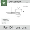 image:imageHunter Kenbridge Indoor Ceiling Fan Pull Chain 52 inch Noble Bronze  with LED Light Standard Mount 5 Blades For Bedroom Living Room Kitchen 53376
