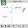 image:imageHunter Kenbridge Indoor Ceiling Fan Pull Chain 52 inch Noble Bronze  with LED Light Standard Mount 5 Blades For Bedroom Living Room Kitchen 53376
