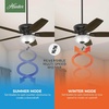 image:imageHunter Kenbridge Indoor Ceiling Fan Pull Chain 52 inch Noble Bronze  with LED Light Standard Mount 5 Blades For Bedroom Living Room Kitchen 53376